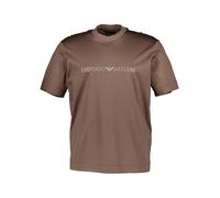 EMPORIO ARMANI T-Shirt Herren Regular Fit Kurzarm Rundhals braun, M