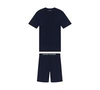 EMPORIO ARMANI Herren T-Shirt+Shorts Pyjama Pyjamaset, Armani Blau, M