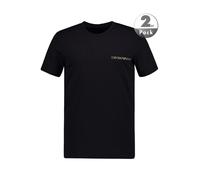 EMPORIO ARMANI Herren 2-Pack Crew Neck T-Shirt, schwarz/schwarz, M