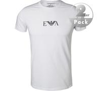 2er 4er Pack EMPORIO ARMANI T-Shirts Crew-Neck Cotton Stretch Weiß XL