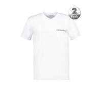 EMPORIO ARMANI Man Core Logoband 2-Pack V Neck T-Shirt White L, weiß/weiß, L