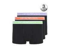 EMPORIO ARMANI Herren 3-Pack Trunk Badehose, Black/Black/Black, S