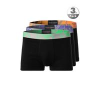 Trunks mit elastischem Label-Bund im 3er-Pack S men Black