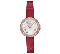 Emporio Armani Uhr für Damen , Zweizeiger Uhrwerk, 30mm Rose Gold Edelstahlgehäuse mit einem Lederarmband, AR11357