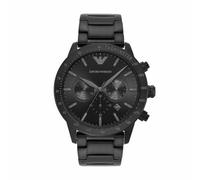 Emporio Armani Uhr für Männer, Quarz-Dreizeiger-Chronographenwerk und 43mm Gehäusegröße mit Edelstahlarmband
