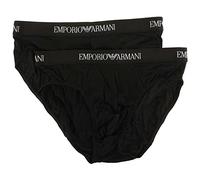 Emporio Armani Underwear Herren 2-Pack Brief Pure Cotton Slip, Black/Black, XL (2er Pack)