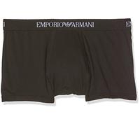 Emporio Armani Underwear Herren 2-Pack Trunk Pure Cotton Retroshorts, Schwarz , L (2er Pack)
