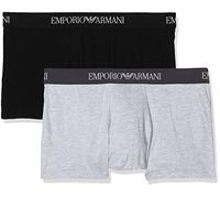 Emporio Armani Underwear Herren 2-Pack Trunk Pure Cotton Retroshorts, Weiß 1, L (2er Pack)