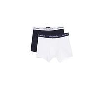 EMPORIO ARMANI Herren Boxershorts, 2er Pack - Boxer, Unterwäsche, Stretch Cotton, schwarz, XL Schwarz/ Grau