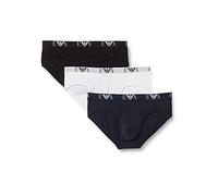 Emporio Armani Underwear Herren CC715111744 Slip, per Pack Mehrfarbig (Bianco/Nero/Marine - White/Black/Marine 56110), XX-Large (Herstellergröße: XXL)