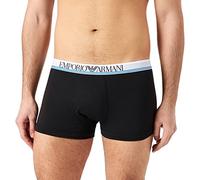 Emporio Armani Underwear Herren Mixed Waistband 3-Pack Trunk, Black/Black/Black, M (3er Pack)