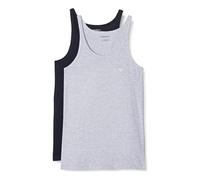 Emporio Armani Underwear Herren Schlafanzugoberteil 111612CC722, 2er Pack, Gr. Small, Mehrfarbig (Marine/Grigio MELANG 15935)