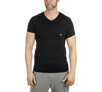 EMPORIO ARMANI T-Shirt Herren V-Ausschnitt Baumwolle schwarz, 6 (L)
