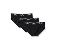 Emporio Armani Underwear Homme Emporio Armani Men's Basic-Essential Monogram 3-Pack Brief Slip, Noir, L (3er Pack)