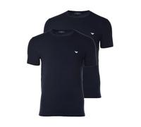 Emporio Armani Underwear Men's 2-Pack Crew Neck Logo T-Shirt, Marine/Marine, M