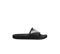 EMPORIO ARMANI Unisex Bold Eagle Logo Slides, BLACK+WHITE, 40