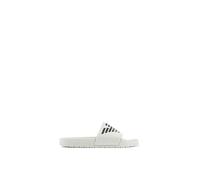 EMPORIO ARMANI Unisex Bold Eagle Logo Slides, WHITE+BLACK, 38