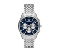 Chronograph EMPORIO ARMANI Armbanduhren silberfarben Herren Hochzeitsmode Quarzuhr, Armbanduhr, Herrenuhr, Stoppfunktion, Edelstahlarmband,Datum (24261900-0)