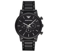 Emporio Armani Herren-Chronograph, Edelstahluhr, 46 mm Gehäusegröße