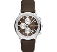 Emporio Armani Watch for Men, Quartz 3 sub dial Chronograph Movement and 43mm Case Size with Leather Strap
