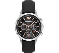 Emporio Armani Watch for Men, Quartz 3 sub dial Chronograph Movement and 43mm Case Size with Leather Strap