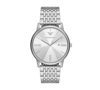 Emporio Armani Watch for Men, Quartz Three Hand Date Movement and 42mm Case Size with Stainless Steel Strap