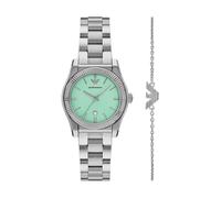 Emporio Armani Damen Analog Quarz Uhr mit Edelstahl Armband AR80074SET