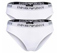 Slip EMPORIO ARMANI "Slip ESSENTIAL COTTON 2er Pack", Damen, Gr. L, weiß, Obermaterial: 95% Baumwolle CO. 5% Elasthan EL., Unterhosen Slip (60055724-L) weiß