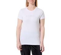 EMPORIO ARMANI Damen T-Shirt, Rundhals - ESSENTIAL COTTON, Regular Fit, Logo Weiß S
