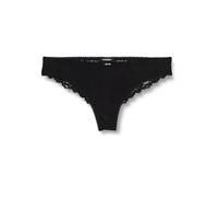Emporio Armani Women's Brazilian Brief Dreamy Viscose Lace, Black, Small