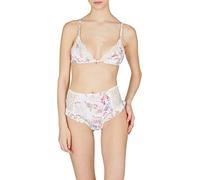 Emporio Armani Women's Daily Charme Microfiber Thong Hipster Panties, Yogurt Floral Print, M