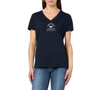 EMPORIO ARMANI Women's Iconic Stretch Cotton Logoband Loungewear T-Shirt, MARINE, S