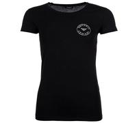 Emporio Armani Women's Round Collar T-Shirt Essential Studs Logo, Black, Small