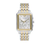 Emporio Armani Zweifarbige Edelstahl-Uhr mit Chronograph