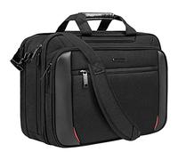 EMPSIGN Laptoptasche 17,3 Zoll Laptop Tasche Business Aktentasche Notebook Tasche Wasserabweisend Computer Tasche, Erweiterbare Schulter Tasche mit RFID Taschen für Arbeit, Schule - Schwarz