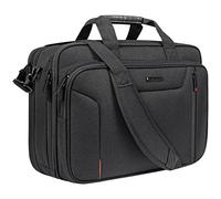 EMPSIGN Laptoptasche Laptop Aktentasche für bis zu 17,3 Zoll Laptop Erweiterbare Wasserdichte Schultertasche Umhängetasche Tragetasche Notebooktasche PC Computer Tasche- Schwarz