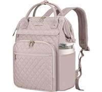 EMPSIGN Rucksack Damen Laptop Rucksack mit Laptopfach 17 Zoll Schulrucksack Teenager Backpack Women Elegant Tagesrucksack Arbeitstasche Lehrertasche Reiserucksack für Uni Büro, Rosa