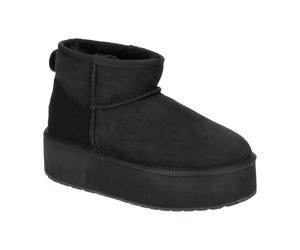 emu Australia EMU Stinger Micro Flatform Stiefel schwarz Plateau Boots für Damen, schwarz, Größe 42 EU
