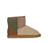 EMU Australia Kids Wallaby Mini Patchwork Wool Boot, Chestnut, Size 33/34