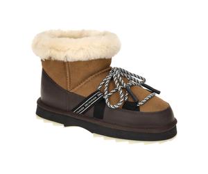 EMU Blurred Micro Boots Stiefeletten braun Schaffell Waterproof W13129 - Größe 36