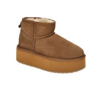 EMU Australia Women's Stinger Micro Flatform Sheepskin Ankle Boot, Chestnut, Size 37