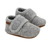EN FANT Woll-Krabbel- und Hausschuhe mit Klettverschluss 25 grau gestrickt