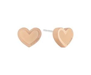 Enamel Hearts Ohrstecker aus rosévergoldetem Edelstahl