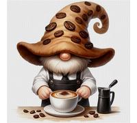 ENCOMAG Kobold Kreuzstich Set Stickpackungen Vorgedruckt Erwachsene,Gnom Stickvorlagen Kreuzstich Stickpackung Sticken Stickbild Set für Erwachsene Anfänger