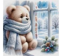 ENCOMAG Tragen Kreuzstich Set Stickpackungen Vorgedruckt Erwachsene,Stickvorlagen Kreuzstich Stickpackung Sticken Stickbild Set für Erwachsene Anfänger