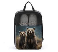 Encounter Schuhbeutel mit Tierbärmotiv, für Reisen, wasserdichte Schuhtasche, Schuhaufbewahrung, Organizer mit Reißverschluss und Griff, Sneaker-Tasche, Schuhbeutel, Stil, Einheitsgröße, Schuhbeutel