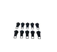 Endlos Reißverschlüsse mit Zipper GROB Plastik Profil-Zähne 8mm (Schwarz, extra 10 Zipper)