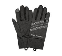 Laufhandschuhe ENDURANCE "New South Wales", Damen, Gr. XS, schwarz (schwarz, meliert), 92% Polyester, 8% Elasthan, mehrfarbig, Handschuhe, mit Reflektoren (44992224-XS) schwarz, meliert