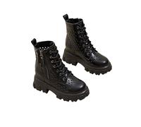 ENEN Cowboystiefel Damen PU Leder Weiter Schaft 34-40EU Cut-out Design Western Stiefel Komfortabel Reißverschluss für Country Musik Hochzeit und Alltag (Schwarz,36)