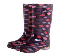 ENEN Gummistiefel Damen Herren 36-40, regenstiefel Halbhoch Wasserdicht Gummistiefel Unisex Erwachsene Rutschfesten für Winter, Outdoor, Garten, Wandern (302 Rote Punkte,37)